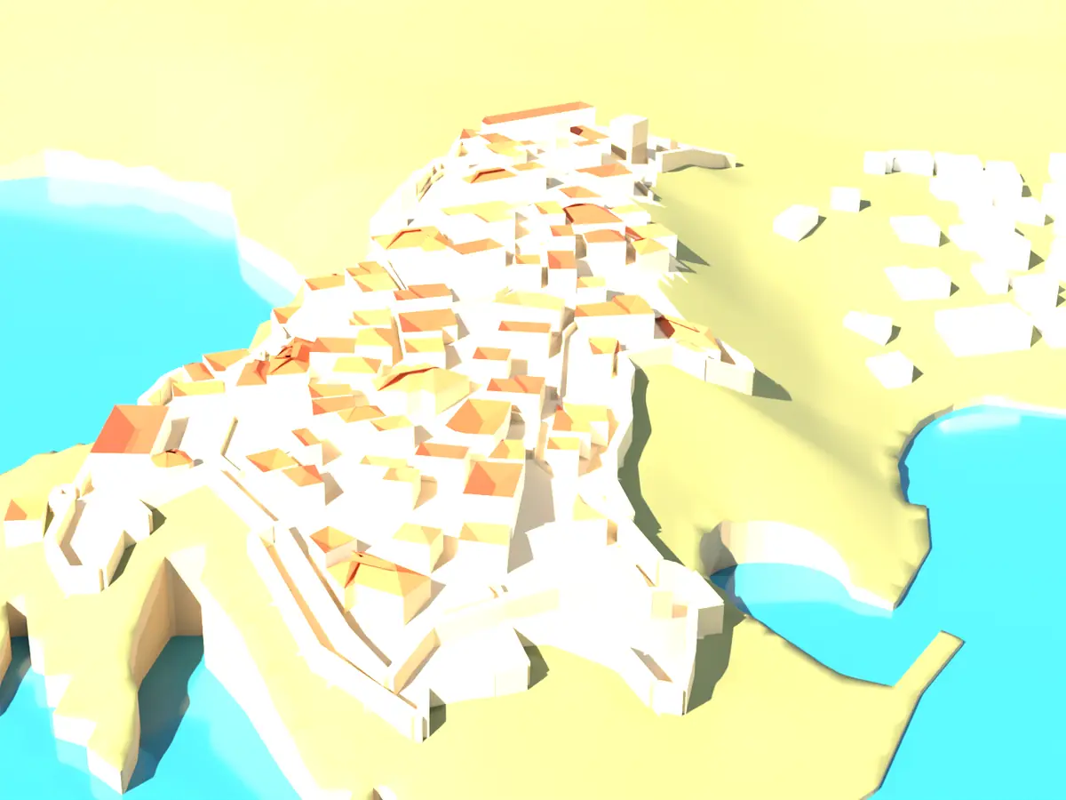 3D model of Ulcinj Old Town