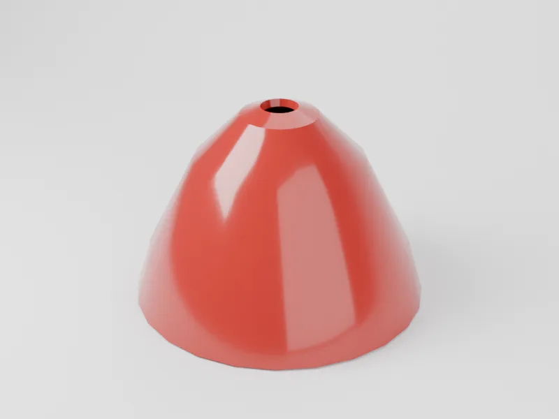 Example part in High-temp Resin Red
