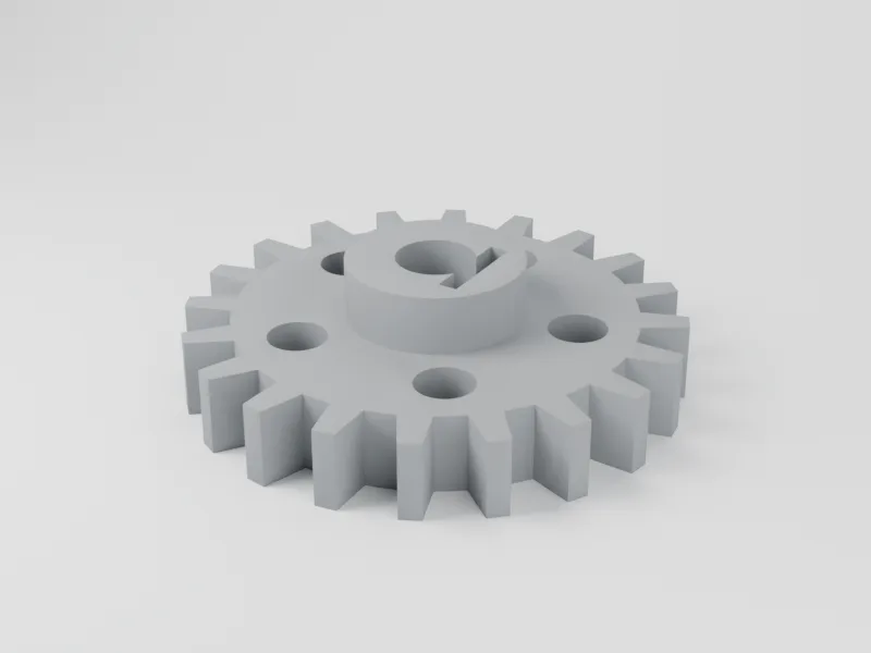 Example part in PA12 GF Gray · SLS